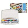 VAN GOGH WATER COLOUR PLASTIC BOX WITH 12 10ml TUBES PLUS BRUSH AND PALLET