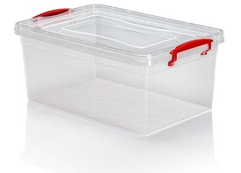 PP PLASTIC CLEAR STORAGE BOXES WITH LID AND CLIP